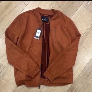 Ben Sherman Men's Rust Brown Bomber Jacket